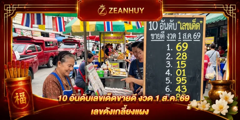 10 อันดับเลขเด็ดขายดี งวด 1 ส.ค. 69 เลขดังงวดนี้กว้านซื้อเกลี้ยงแผงแล้ว