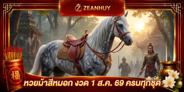 หวยม้าสีหมอก งวด 1 ส.ค. 69 บนเด่น 4-7 ล่างเด่น 2-9 ครบทุกชุด