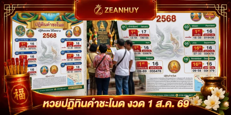 หวยปฏิทินคำชะโนด งวด 1 ส.ค. 69 เปิดชุดใหม่ เน้น 87-25-05 มาแล้ว