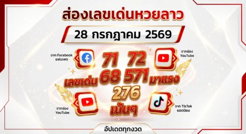 เลขเด็ดหวยลาว 28 ก.ค. 69 กลุ่ม 7 และ 2 มาแรงตามสถิติวันจันทร์