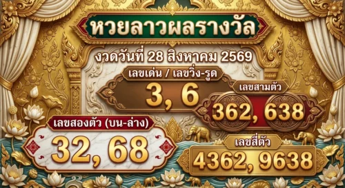 เลขเด็ดหวยลาวพัฒนา 21 ส.ค. 69 ส่องเลขเด่น รูด-เจาะ 2 ตัว 3 ตัว 4 ตัว
