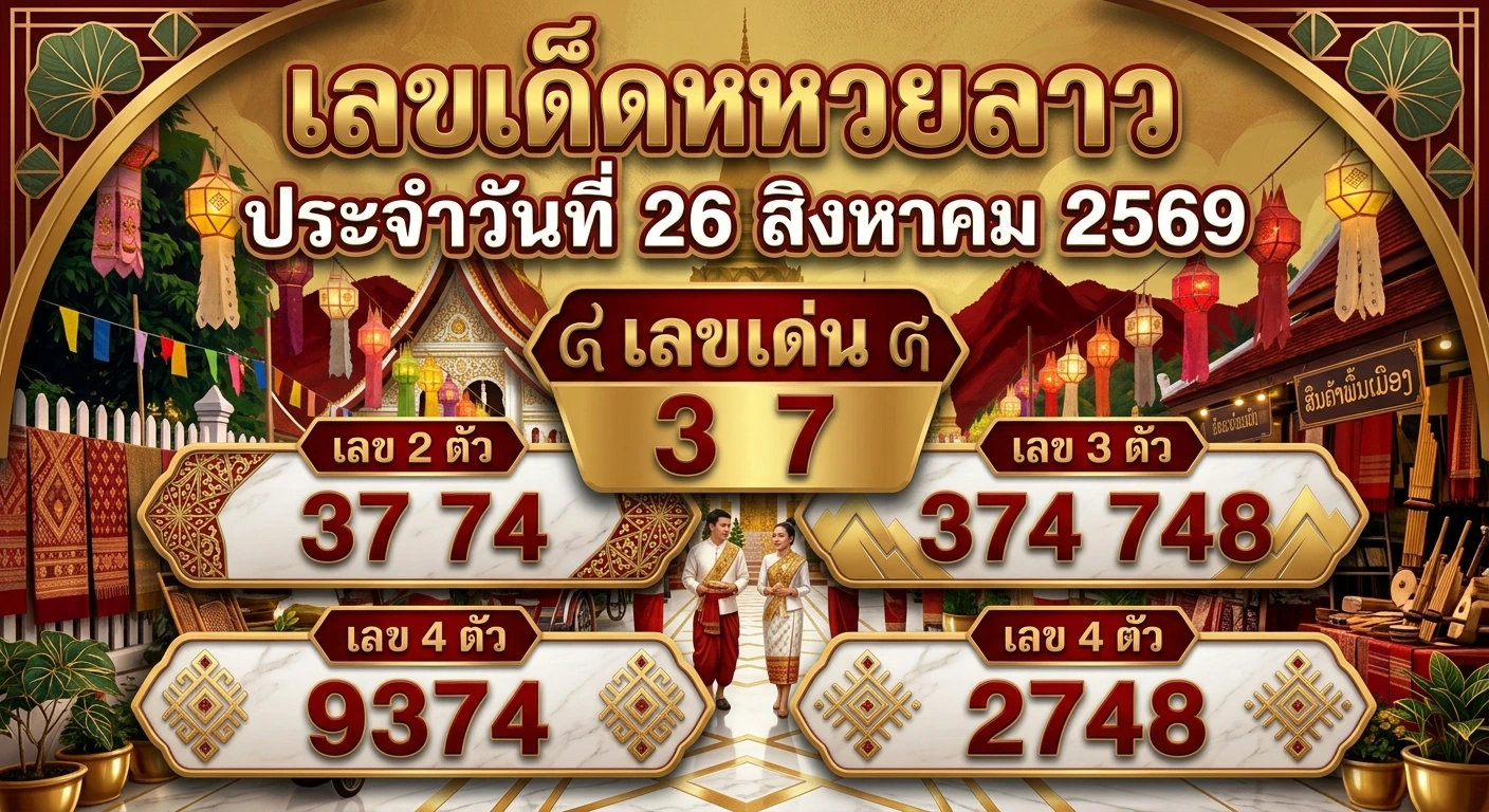 เลขเด็ดหวยลาว 26 ส.ค. 69 ส่องเลขเด่น