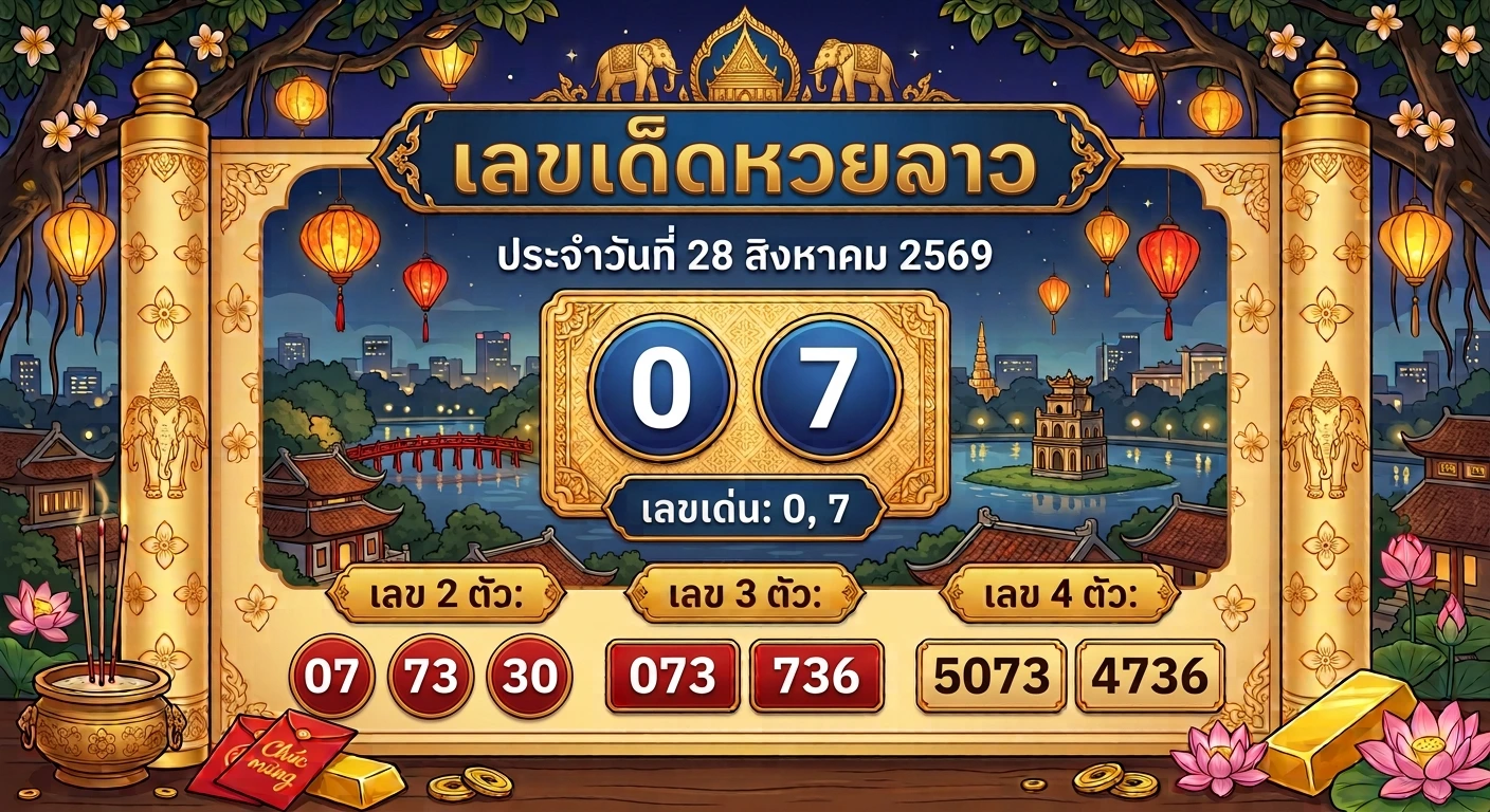 เลขเด็ดหวยลาว 28 ส.ค. 69 ส่องเลขเด่น