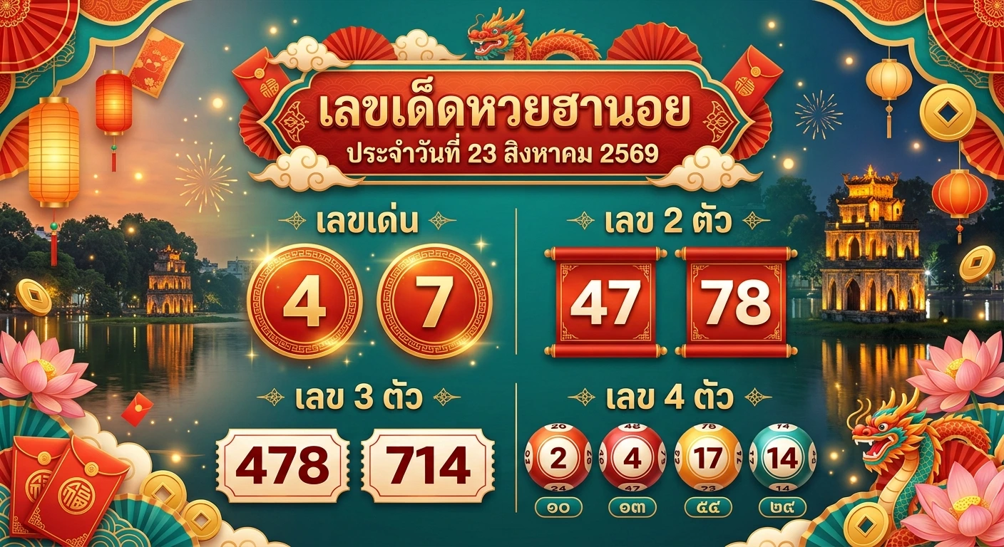 เลขเด็ดหวยฮานอย 23 ส.ค. 69