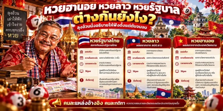 หวยฮานอย หวยลาว หวยรัฐบาล ต่างกันยังไง ลุงอ้วนนั่งอธิบายให้ฟังตั้งแต่ต้นจนจบ