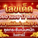 เลขเด็ดหวยฮานอย 17 ต.ค. 69 อาจารย์เสือดำ เด่น 5-7-2 วันเสาร์นี้