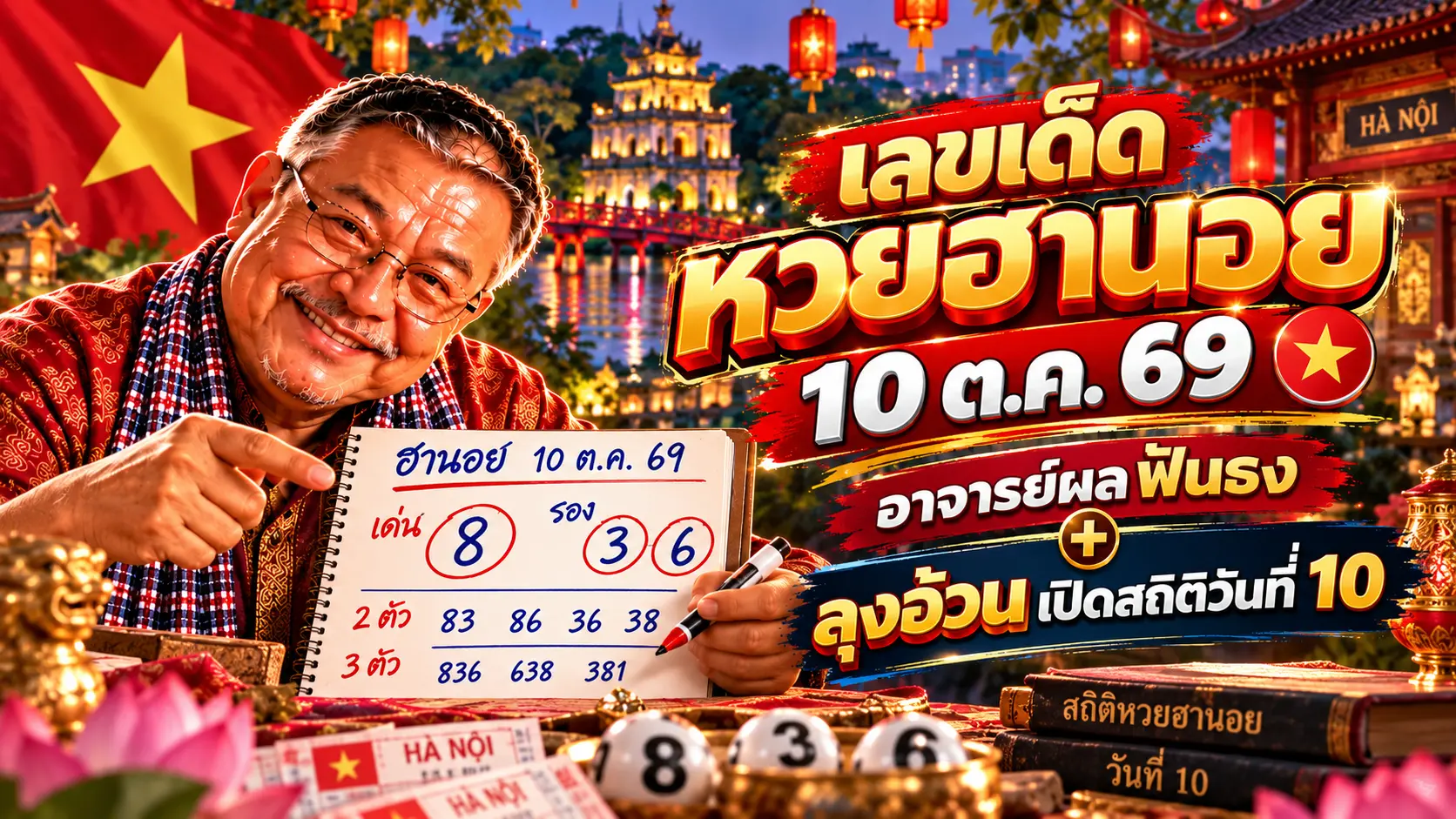 เลขเด็ดหวยฮานอย 10 ตุลาคม 2569