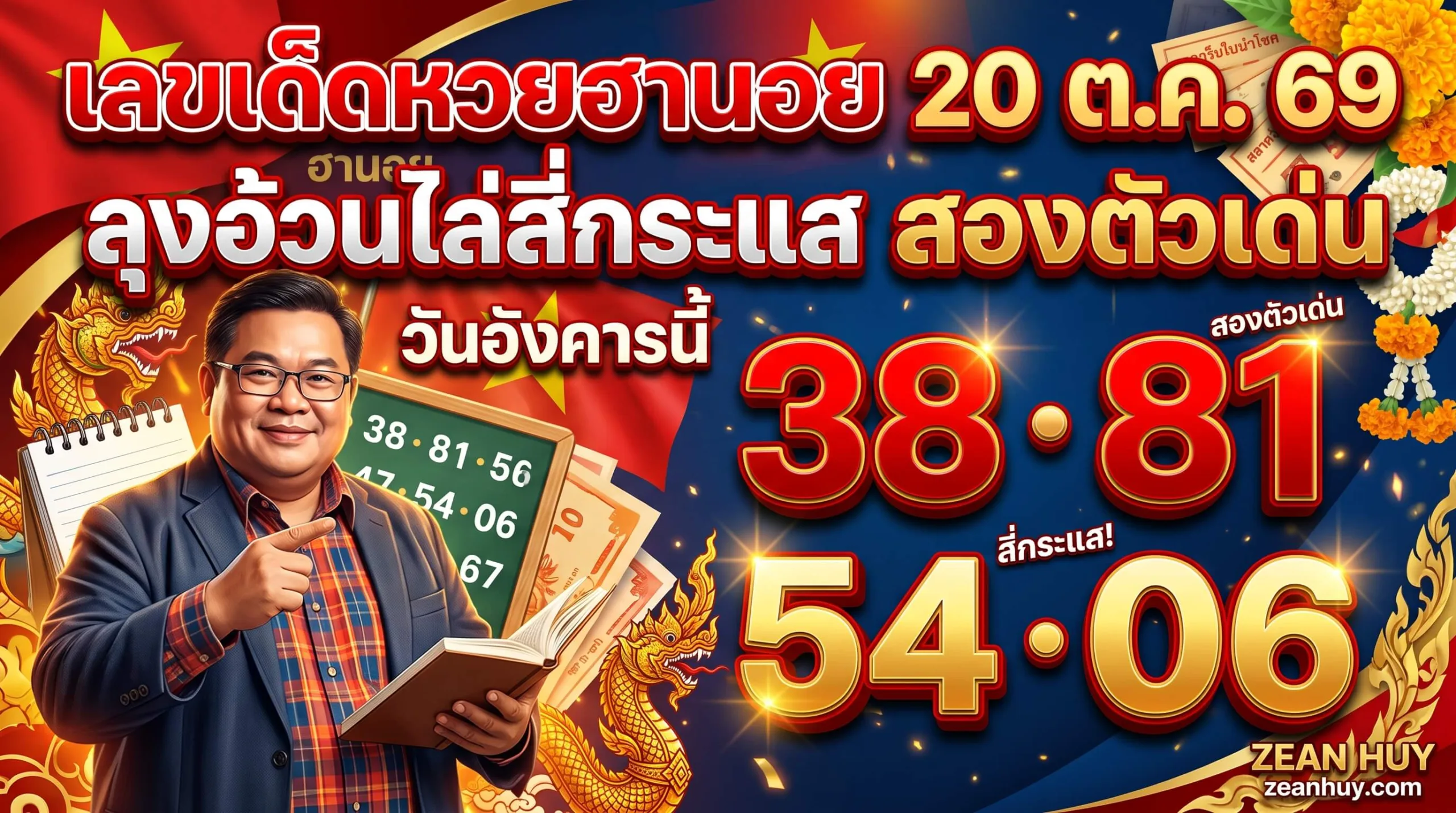 เลขเด็ดหวยฮานอย 20 ตุลาคม 2569