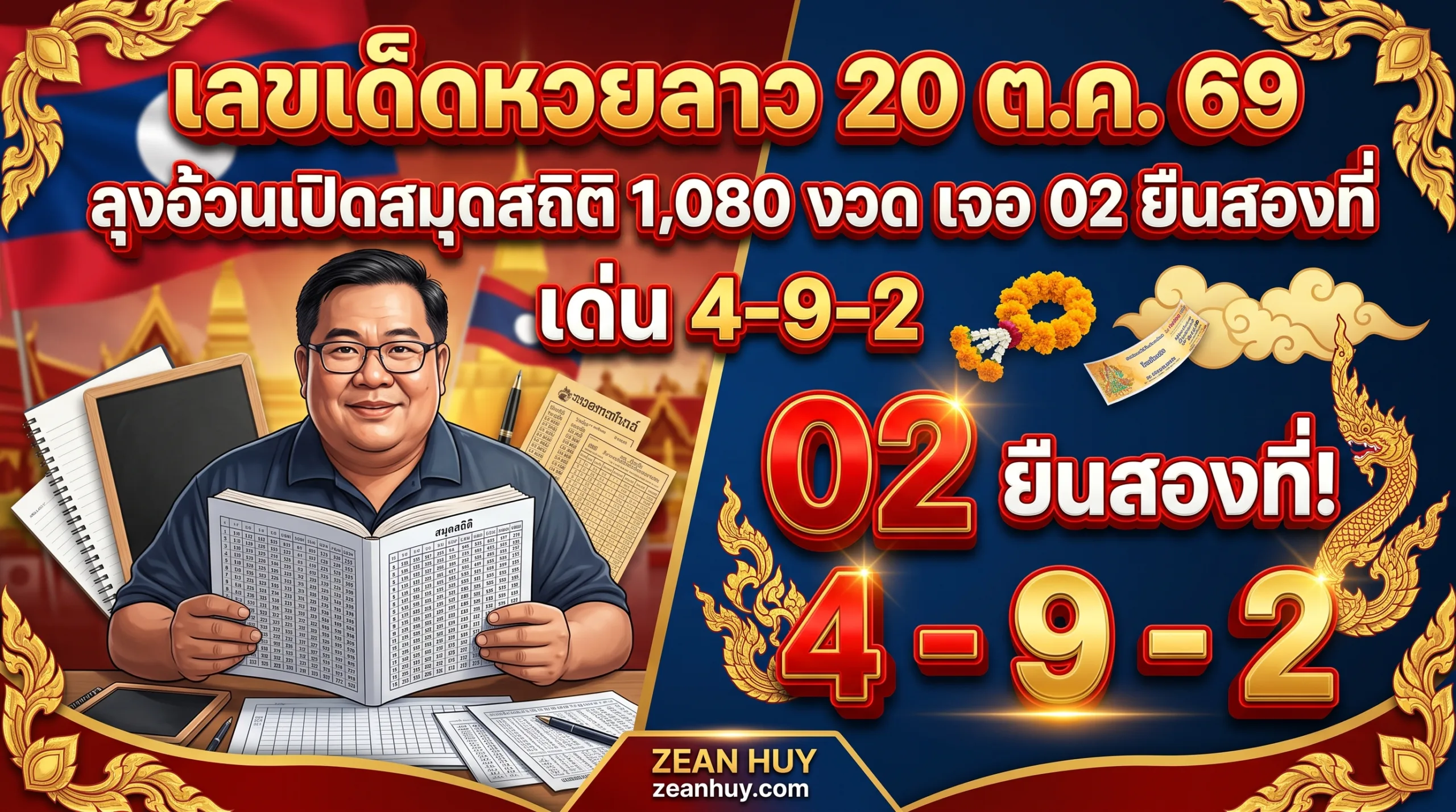 เลขเด็ดหวยลาว 20 ตุลาคม 2569